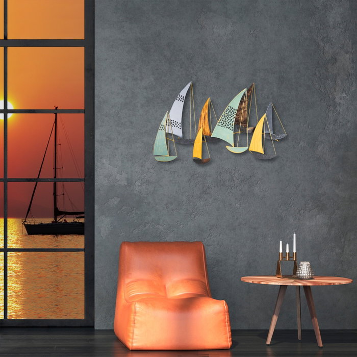 Wallity Yavuz Escultura de Pared de Metal Multicolor